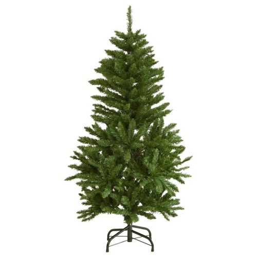 Изкуствена коледна елха с шарнири, 150 LED и топки, 120 см