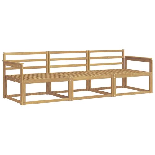 Комплект дивани за открито 3 pcs Бяло 249,5 x 83 x 73 см