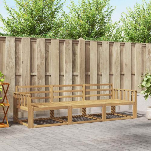 Комплект дивани за открито 3 pcs Бяло 249,5 x 83 x 73 см