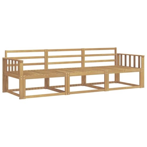 Комплект дивани за открито 3 pcs Бяло 249,5 x 83 x 73 см