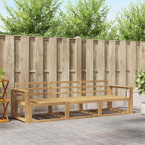 Комплект дивани за открито 3 pcs Бяло 257,5 x 83 x 73 см