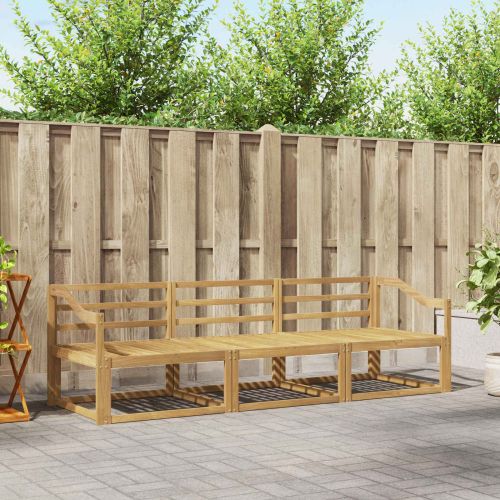 Комплект дивани за открито 3 pcs Бяло 245,5 x 83 x 73 см
