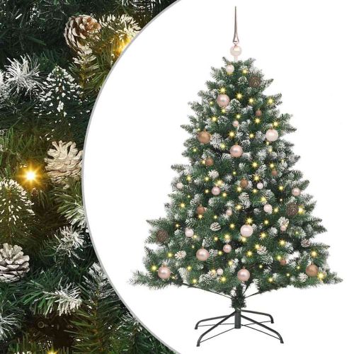 С изкуствено коледно дърво с 150 LED светодиода Зелен 150 cm