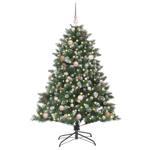 С изкуствено коледно дърво с 150 LED светодиода Зелен 150 cm