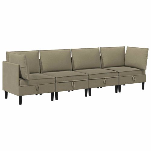 Комплект мебели за всекидневна 4 pcs Каки Текстил