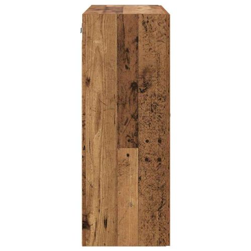 Стенно монтиран шкаф 2 pcs Старо дърво 69,5 x 34 x 90 см