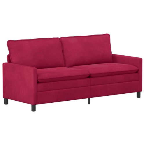Комплект дивани 2 pcs Виненочервен Кадифе