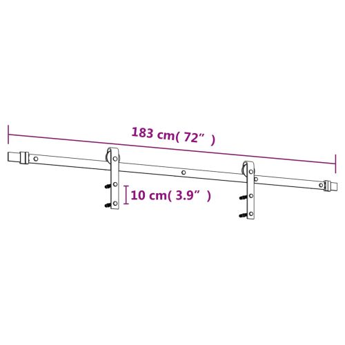 Преплъзваща се врата Естествено и черно 70 x 210 cm