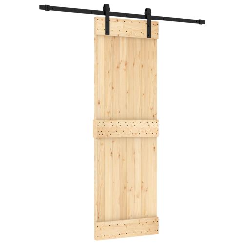 Преплъзваща се врата Естествено и черно 70 x 210 cm