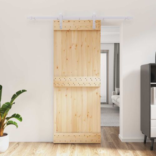 Преплъзваща се врата Естествено и бяло 80 x 210 cm