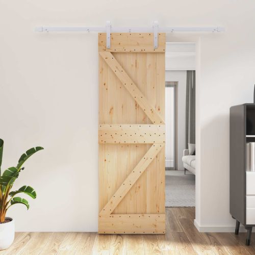 Преплъзваща се врата Естествено и бяло 70 x 210 cm