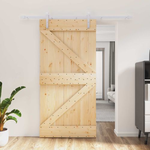 Преплъзваща се врата Естествено и бяло 100 x 210 cm