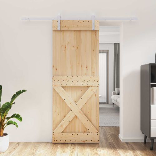 Преплъзваща се врата Естествено и бяло 80 x 210 cm
