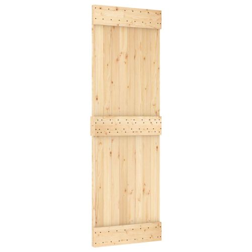 Преплъзваща се врата Естествено и черно 70 x 210 cm