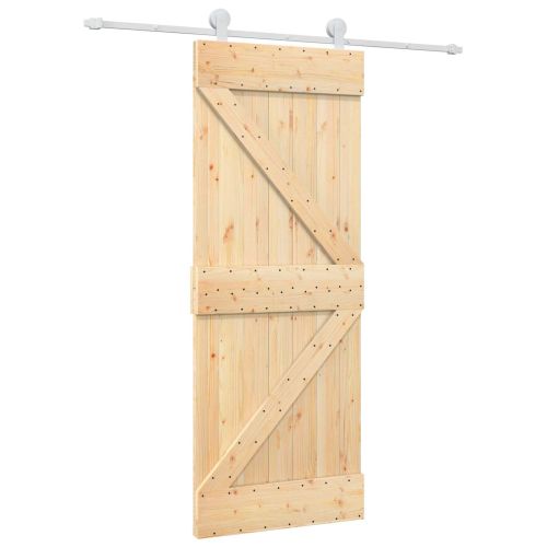 Преплъзваща се врата Естествено и бяло 80 x 210 cm