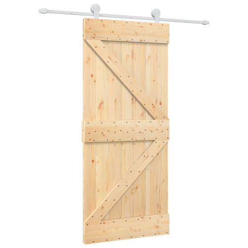 Преплъзваща се врата Естествено и бяло 90 x 210 cm