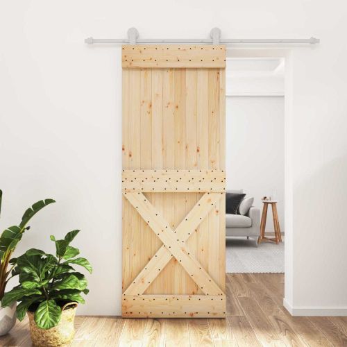 Преплъзваща се врата Естествено и бяло 80 x 210 cm