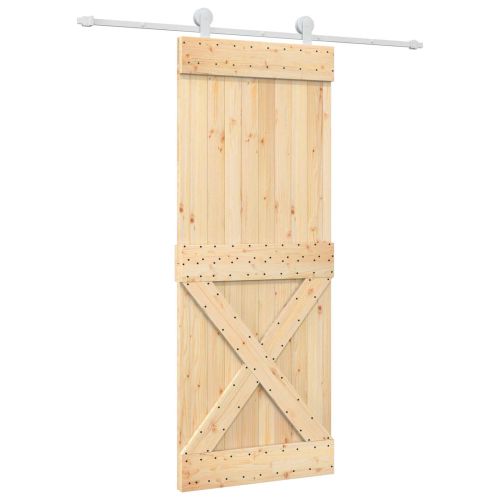 Преплъзваща се врата Естествено и бяло 80 x 210 cm