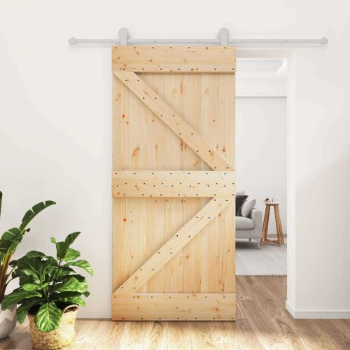 Преплъзваща се врата Естествено и бяло 95 x 210 cm