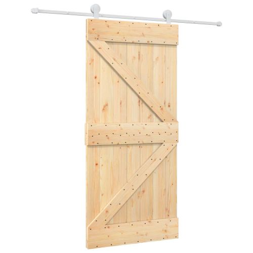Преплъзваща се врата Естествено и бяло 95 x 210 cm