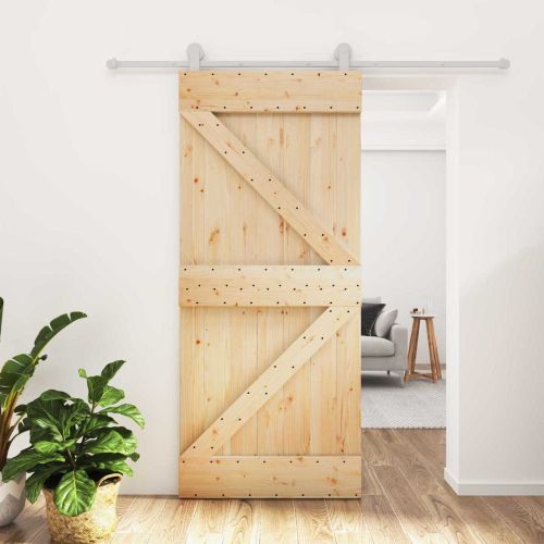 Преплъзваща се врата Естествено и бяло 90 x 210 cm