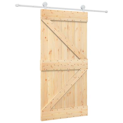 Преплъзваща се врата Естествено и бяло 100 x 210 cm