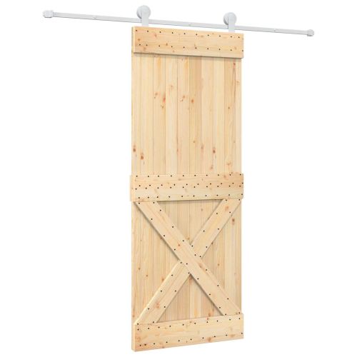 Преплъзваща се врата Естествено и бяло 80 x 210 cm