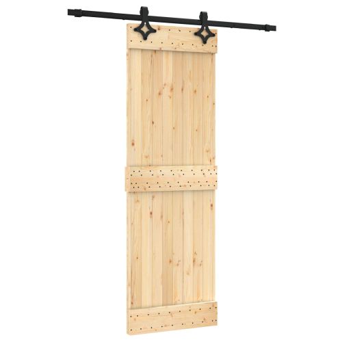 Преплъзваща се врата Естествено и черно 70 x 210 cm