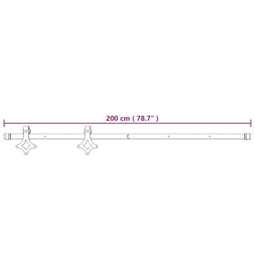 Преплъзваща се врата Естествено и черно 70 x 210 cm