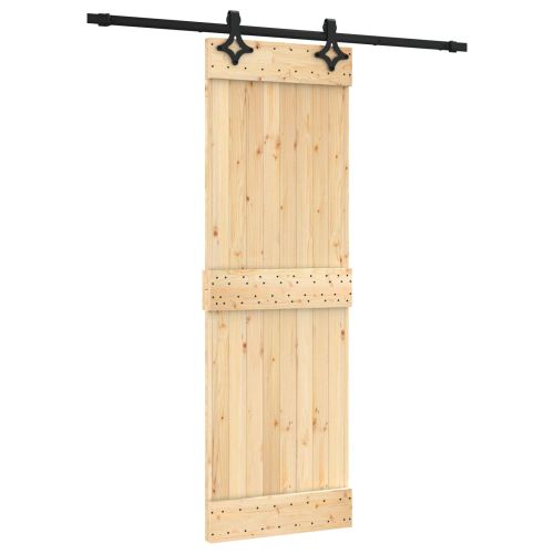 Преплъзваща се врата Естествено и черно 70 x 210 cm