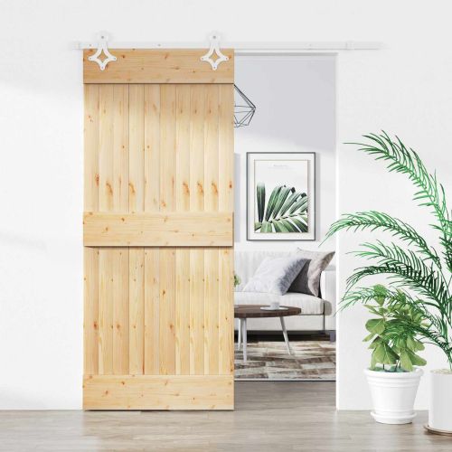 Преплъзваща се врата Естествено и бяло 90 x 210 cm