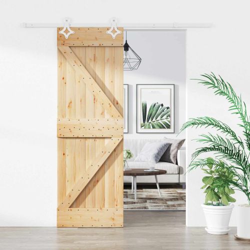 Преплъзваща се врата Естествено и бяло 70 x 210 cm