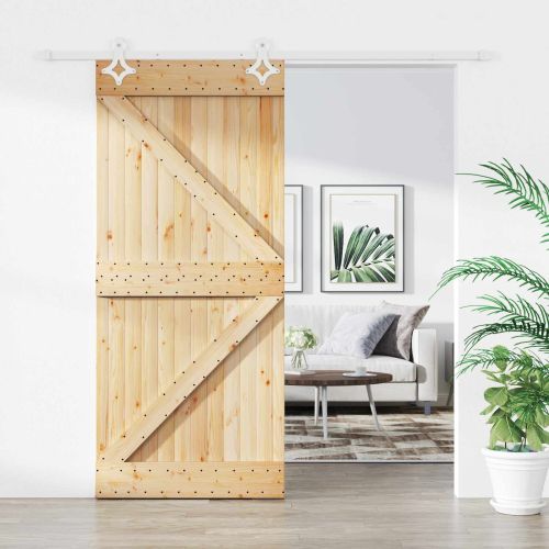 Преплъзваща се врата Естествено и бяло 100 x 210 cm
