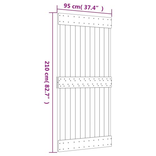 Преплъзваща се врата Естествено и бяло 95 x 210 cm