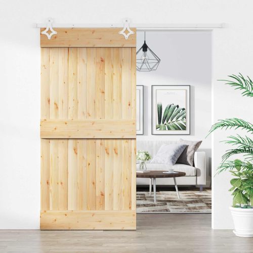 Преплъзваща се врата Естествено и бяло 100 x 210 cm