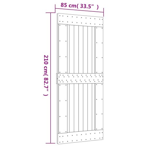 Преплъзваща се врата Естествено и бяло 85 x 210 cm