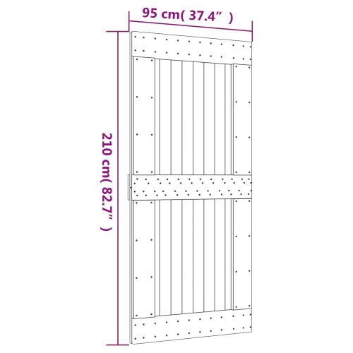 Преплъзваща се врата Естествено и бяло 95 x 210 cm