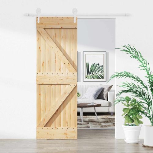 Преплъзваща се врата Естествено и бяло 70 x 210 cm