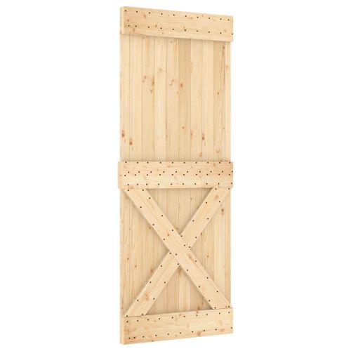 Преплъзваща се врата Естествено и черно 80 x 210 cm