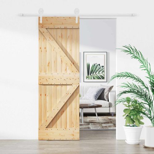 Преплъзваща се врата Естествено и бяло 70 x 210 cm