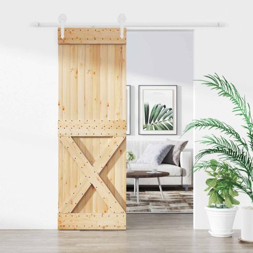 Преплъзваща се врата Естествено и бяло 80 x 210 cm
