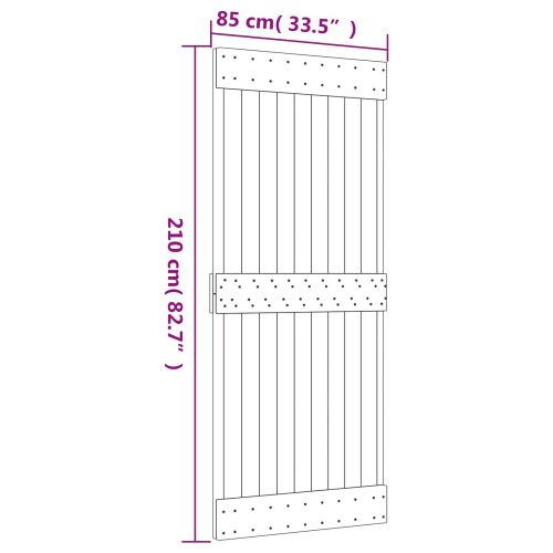 Преплъзваща се врата Естествено и бяло 85 x 210 cm