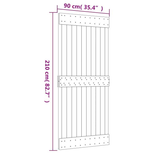 Преплъзваща се врата Естествено и бяло 90 x 210 cm