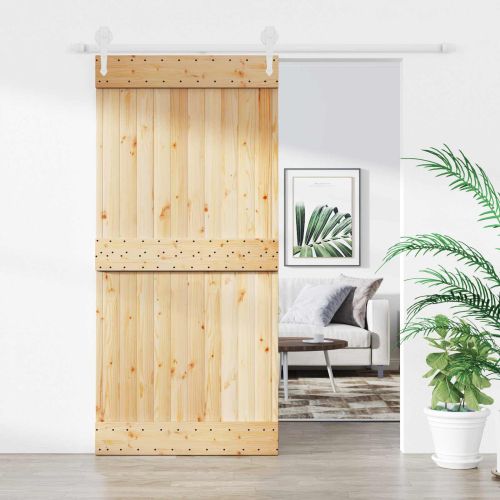 Преплъзваща се врата Естествено и бяло 95 x 210 cm