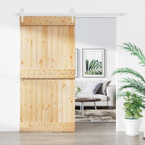 Преплъзваща се врата Естествено и бяло 100 x 210 cm