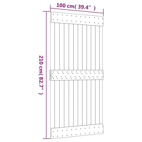 Преплъзваща се врата Естествено и бяло 100 x 210 cm