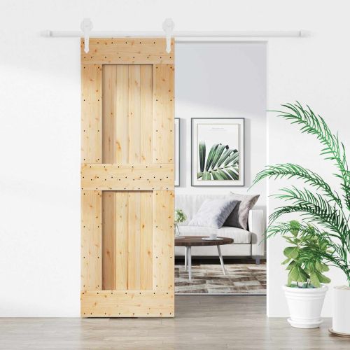 Преплъзваща се врата Естествено и бяло 70 x 210 cm