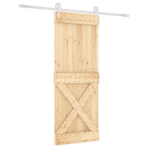 Преплъзваща се врата Естествено и бяло 80 x 210 cm