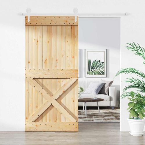 Преплъзваща се врата Естествено и бяло 95 x 210 cm