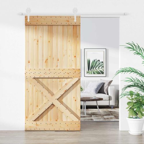 Преплъзваща се врата Естествено и бяло 100 x 210 cm